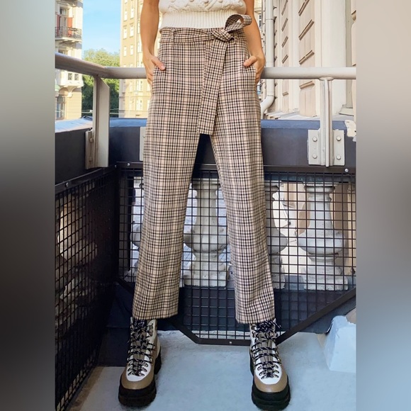 Wilfred Tie-Front Pant - Const Camel/B Moss Ava - Size 0 - Picture 2 of 3